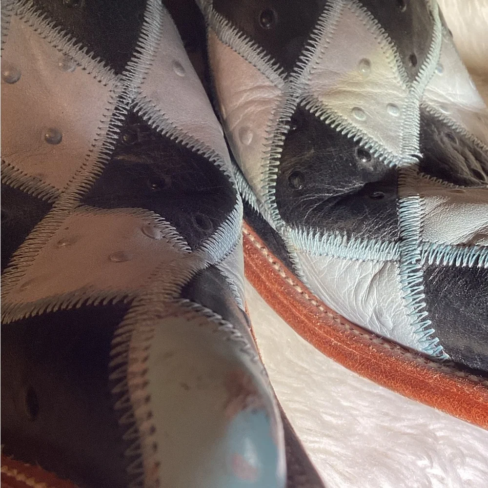 Arango ostrich imitation cowboys boots size 8.5